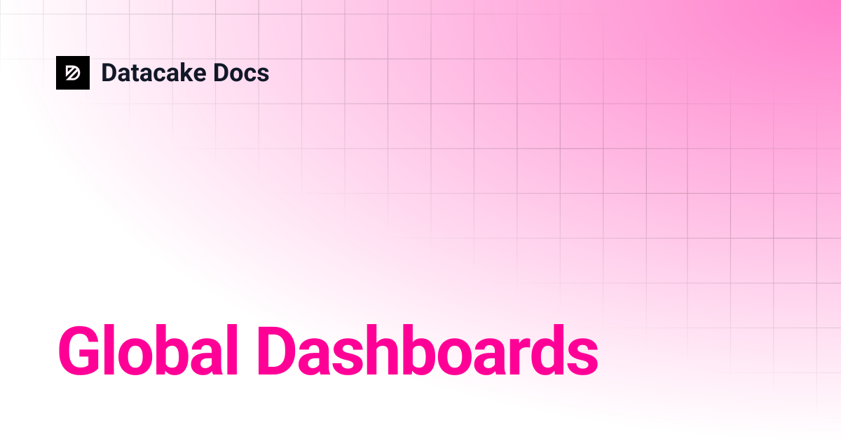 Global Dashboards | Datacake Docs